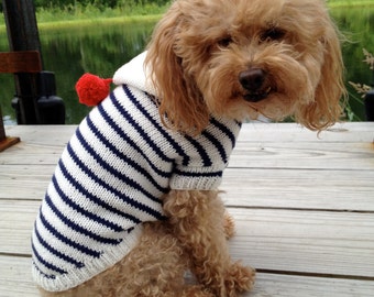 Sailor Nautical Dog Knit Sweater
