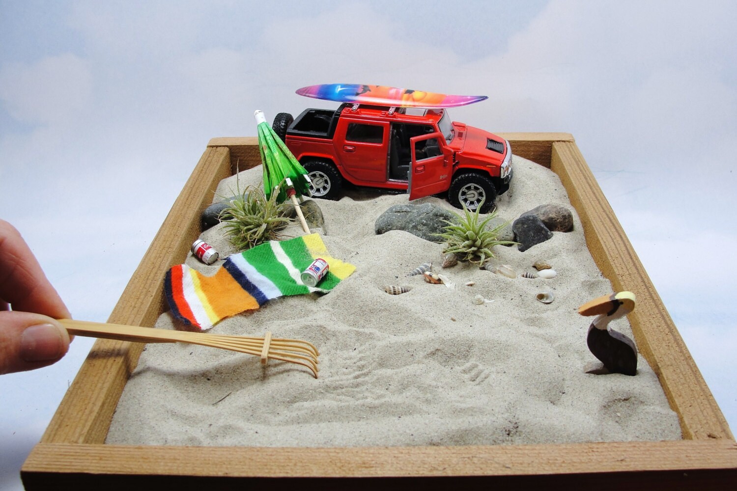miniature zen beach garden kit Padre Island Hummer