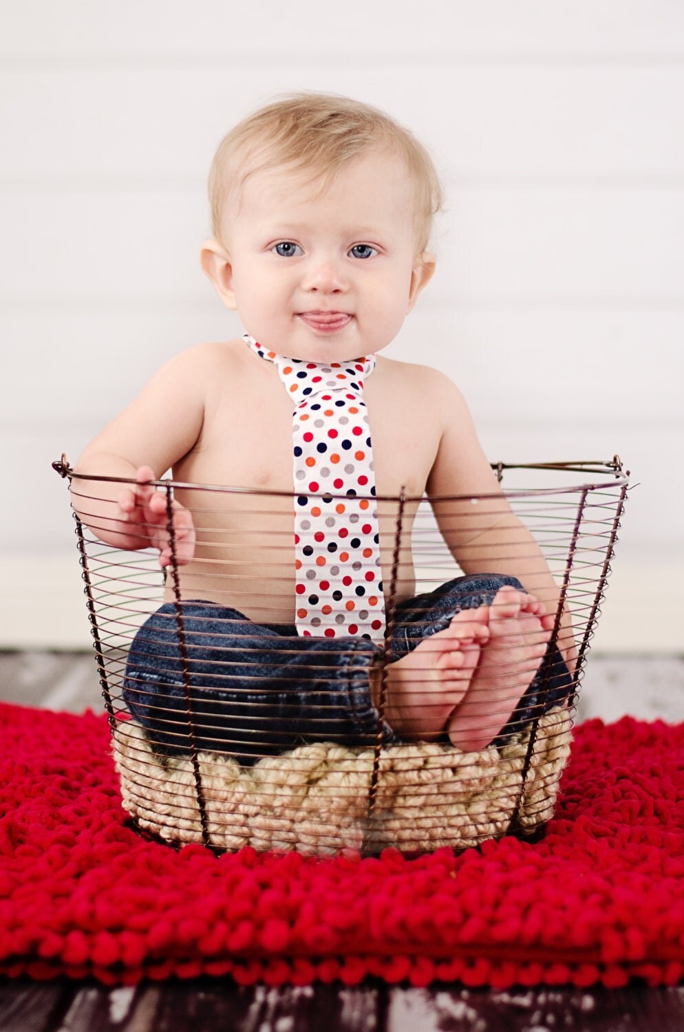 Baby Boy Tie Photo Prop Birthday Cake Smash Neck Tie First