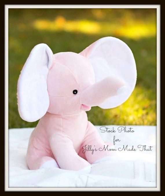 small pink elephant stuffed animal