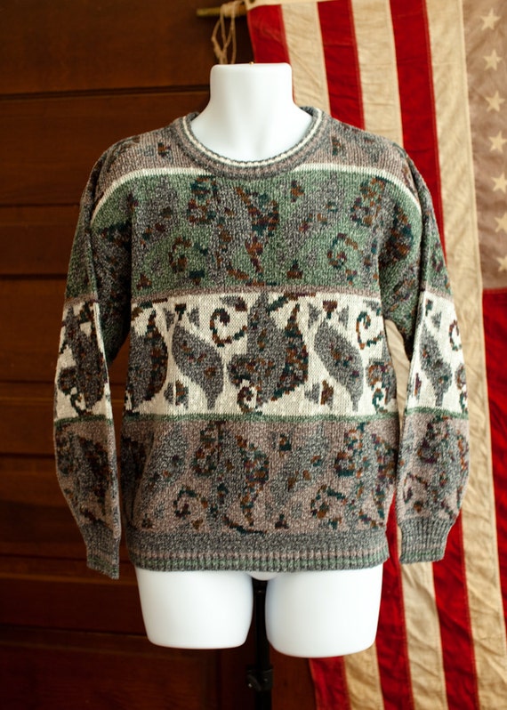 Items similar to 80s 90s Sweater - EXPRESSIONS WORLDWIDE - L on Etsy