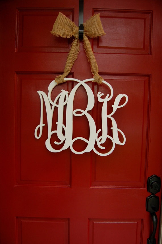 Personalized Monogram Door Hanger Hanging Monogram Initials