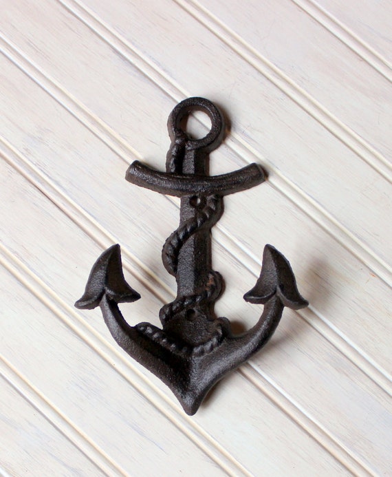 Nautical Anchor Bathroom Towel Hook Beach Decor Rustic