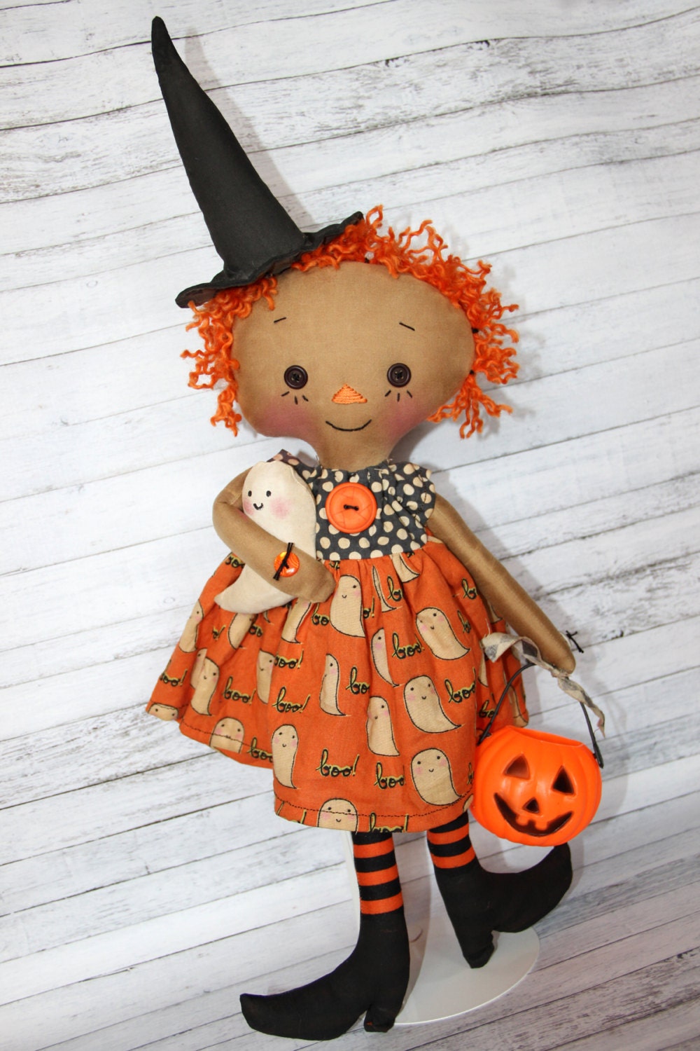Halloween Boo Witch Annie Primitive Raggedy by HeartstringAnnie