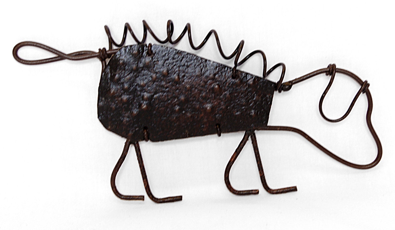 Family Dog Metal Wall Art Rustic Recycled Sculpture