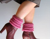 Womens leg warmers knitted shoes accessories boot cuffs girls ruffled boot toppers marsala