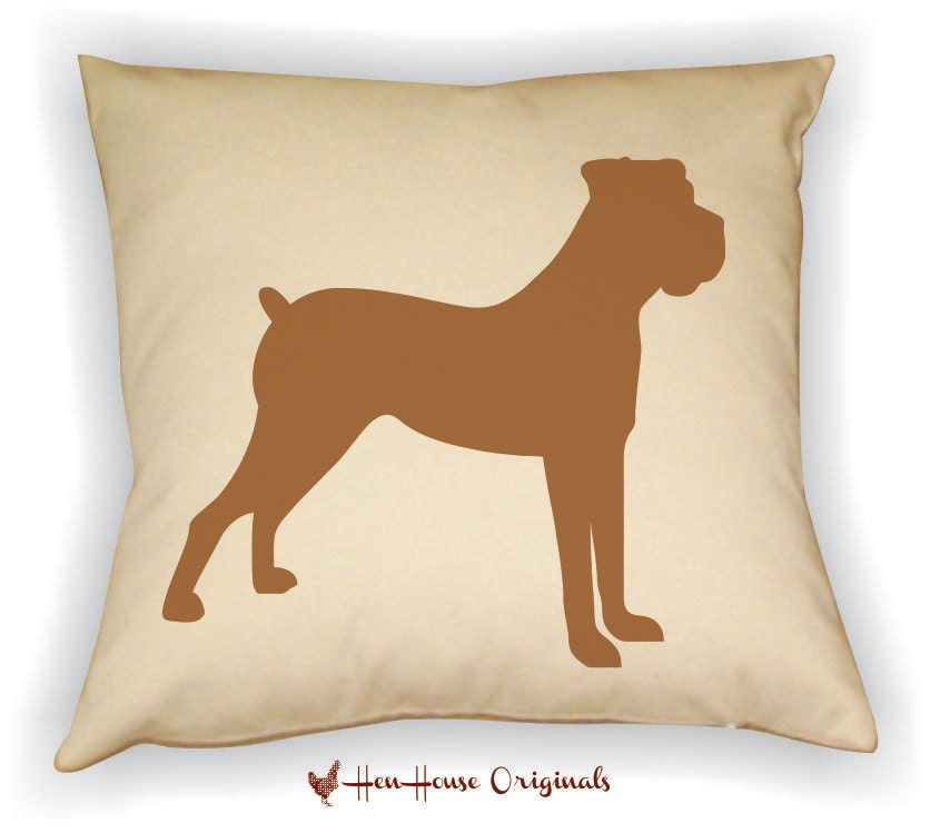 Boxer Pillow Cover Boxer Dog Pillow Boxer Dog by henhouseoriginals