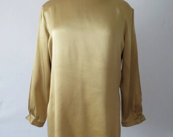 Popular items for gold silk blouse on Etsy