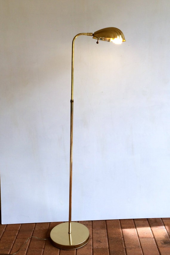 vintage brass floor lamp shell shaped diffuser