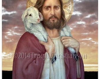 The Good Shepherd, Our Lord, Catholic Art Print #4177