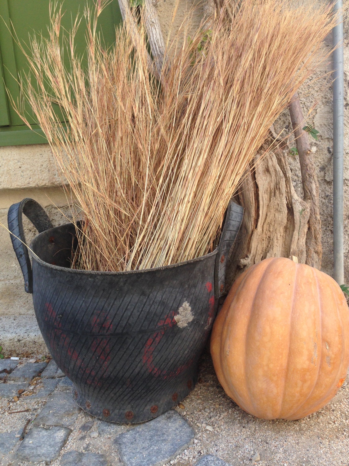 Rubber BasketDecorative Old Coal BasketVintage Basket