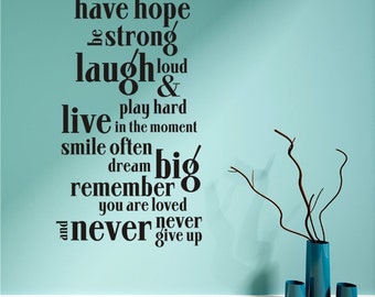 Have Hope Wall Decal Quote - Vinyl Text Sticker Art