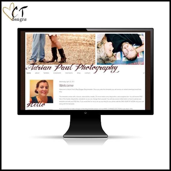 Adrian Paul Blogger Blog Template Il_570xn