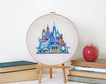 Pretty Little New York - Satsuma Street Modern Cross stitch pattern PDF - Instant download