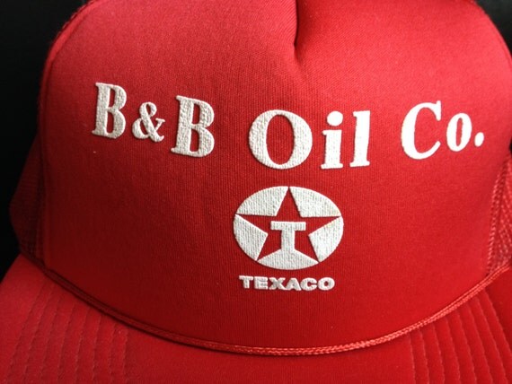 Vintage Baseball Cap - B&B Oil Company (Texaco) - Red - Excellent Condition