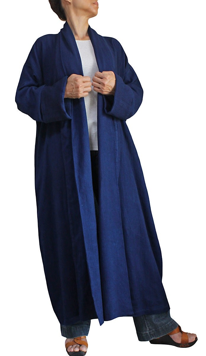 Linen Cotton Kimono Robe Coat JFS14303