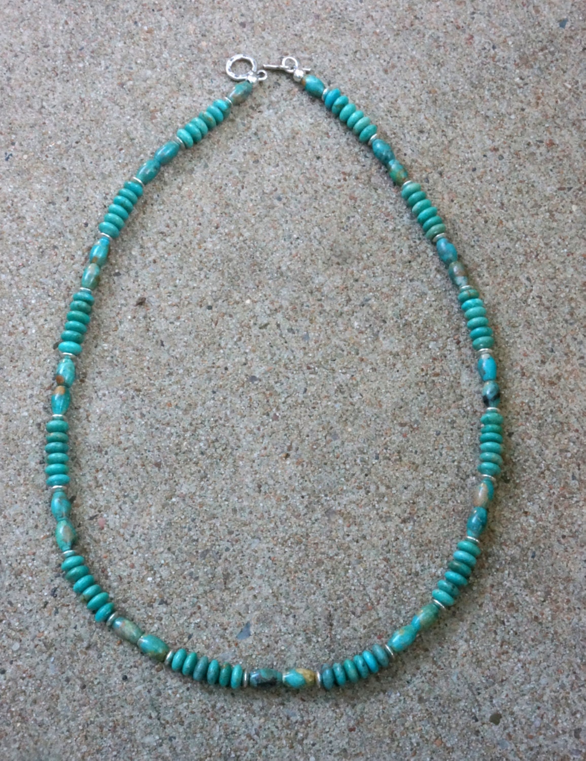 Genuine Turquoise Necklace Natural Untreated Chilean Turquoise