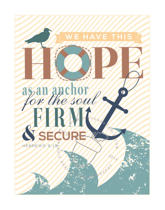 Hebrews 6:19 Hope as an anchor for the soul by tinyoakstudio