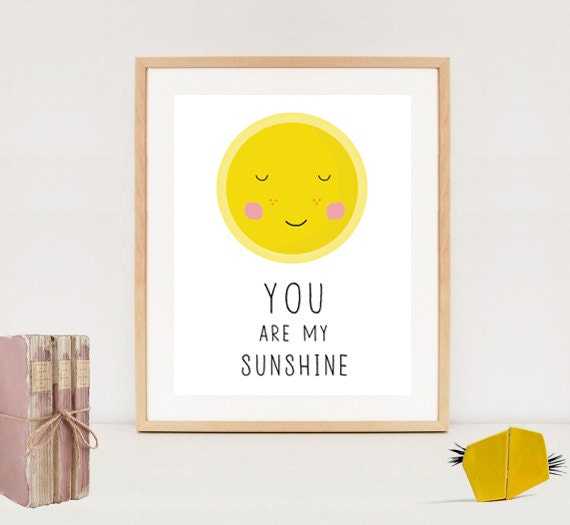 printable you are my sunshine wall art