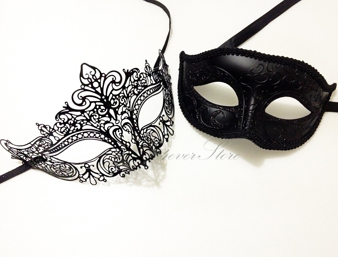 Luxury Masquerade Mask Set His And Hers Couples Mask By 4everstore