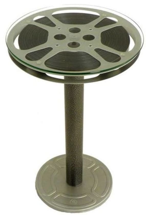 End Table 12 inch 16MM Movie Film Reel by VintageFilmReelDecor