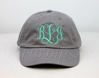 Ladies' Monogram Baseball Cap - Custom Color Hat and Embroidery.