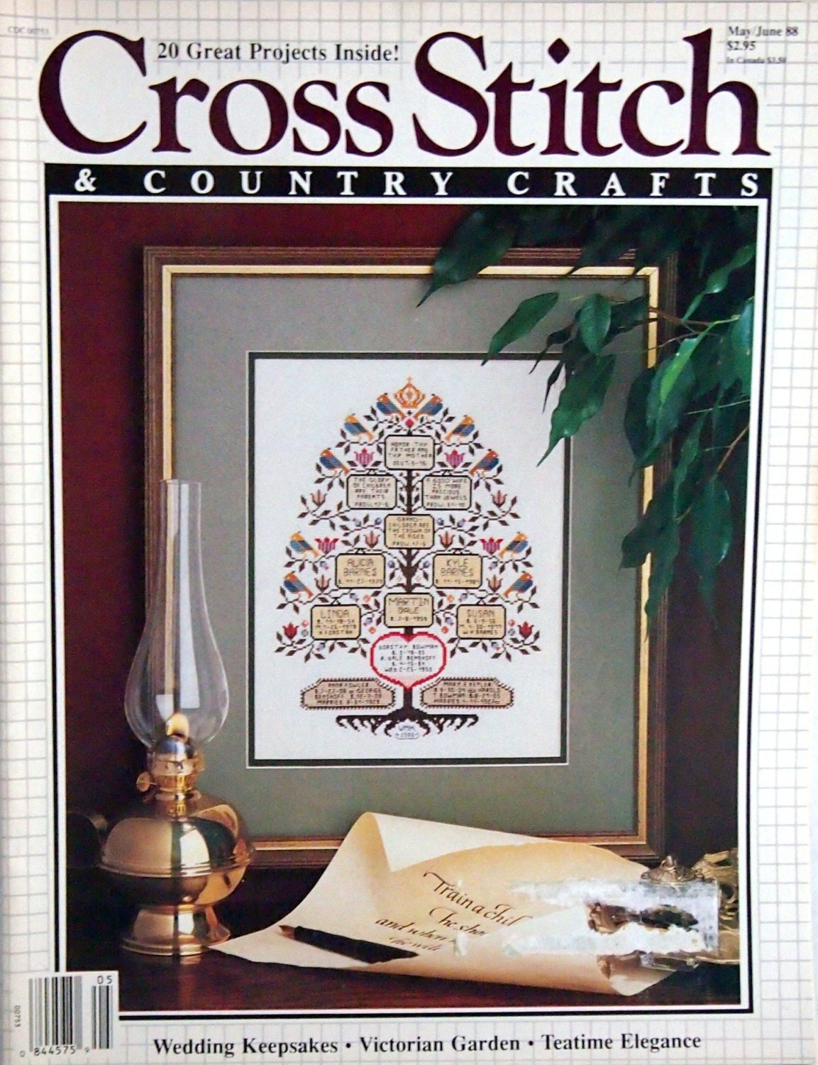 Cross Stitch And Country Crafts Pattern Magazine May/June 1988