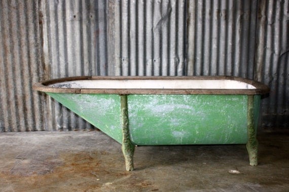 Vintage Zinc Bathtub