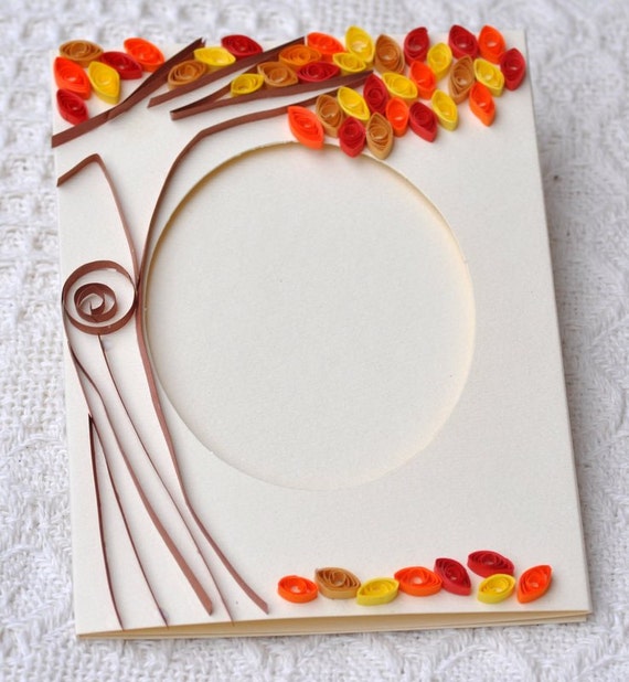 Paper Quilling Quilled Card Photo Frame by PaperSimplicity on Etsy