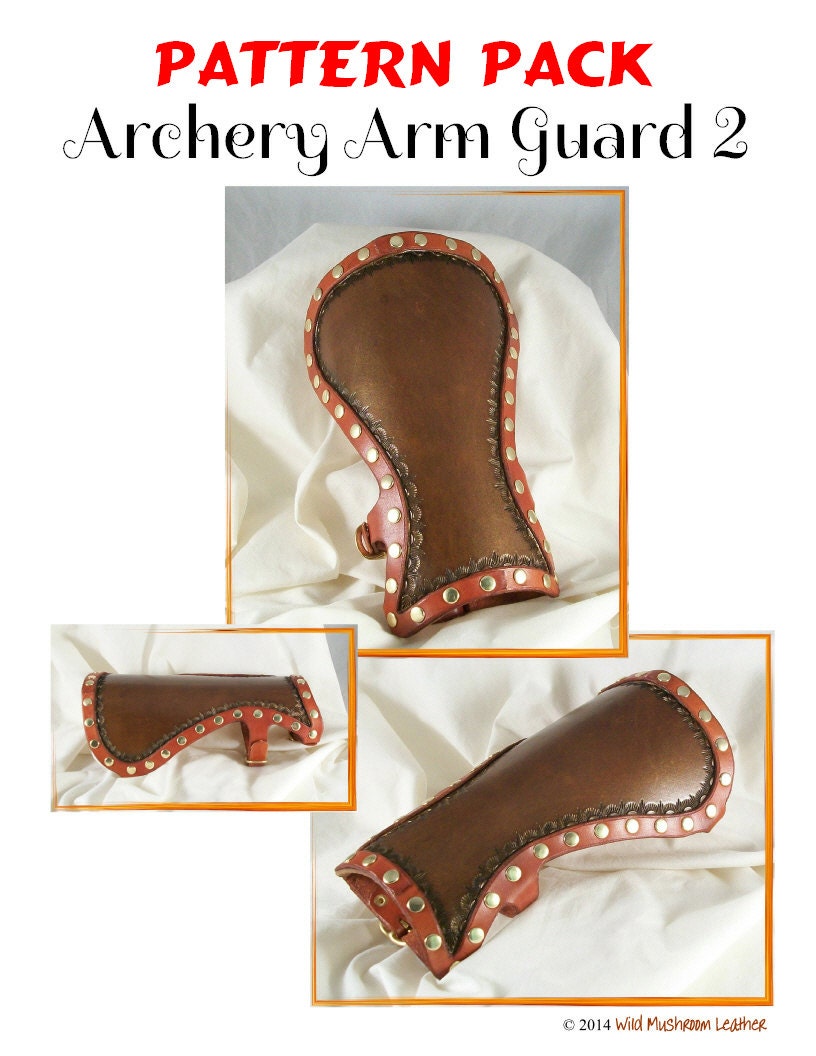 Archery Arm Guard 2 leather pattern PDF by WildMushroomLeather