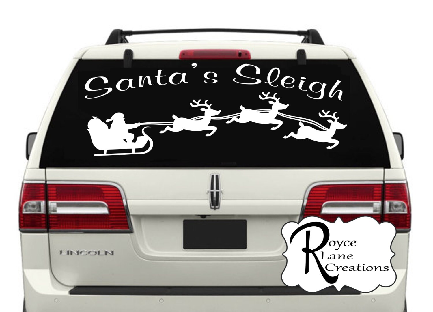 santa s sleigh christmas decal for car by roycelanecreations santa s sleigh christmas decal for car by roycelanecreations