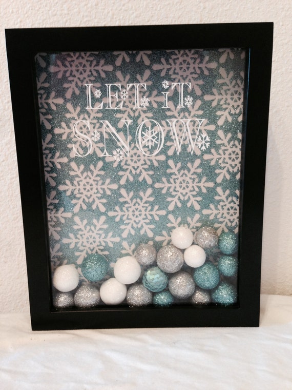 Items similar to Winter Shadow Box- Christmas Shadow Box 