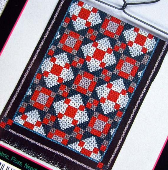 Jacob s Ladder Amish Quilt Counted Cross Stitch by CSCDestash
