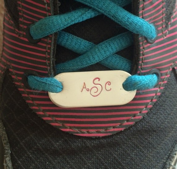 Items similar to Monogrammed Shoelace Plates on Etsy