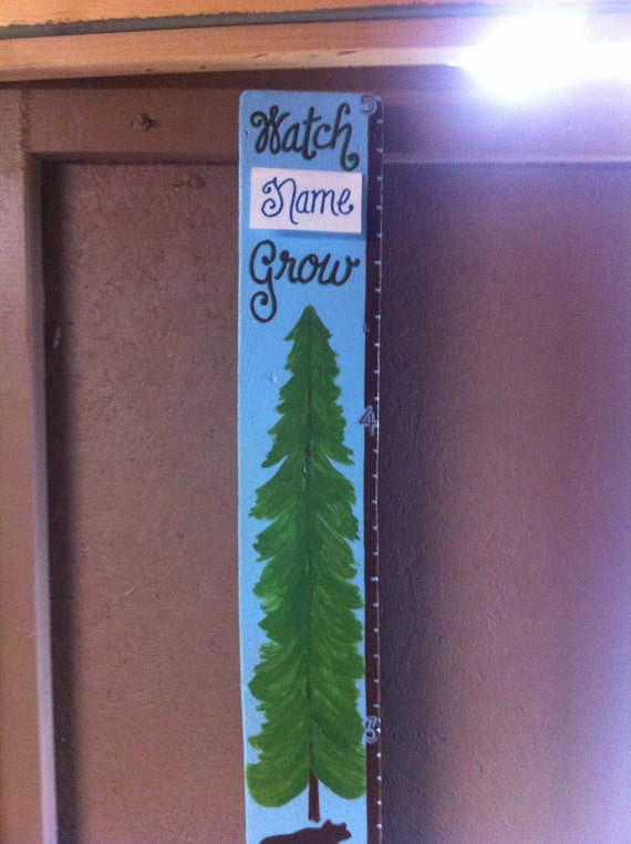 Northwest Pine Tree Growth Chart by Boardoutofmymind1 on Etsy
