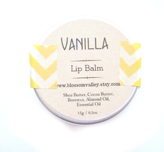 Items similar to Vanilla Lip Balm Handmade, Vanilla, Lip Cream