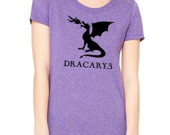 Dracarys dragon fire Khaleesi FITTED scoop neck tee t shirt tshirt Game