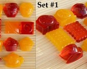 Set Candy cabochons - Resin handmade cabochons - Craft supplies - Art projects for kids - Custom jewelry - Wholesale jewelry