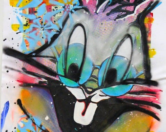 Items Similar To Looney Tunes Bugs Bunny Painting, Kids Wall Decor On Etsy
