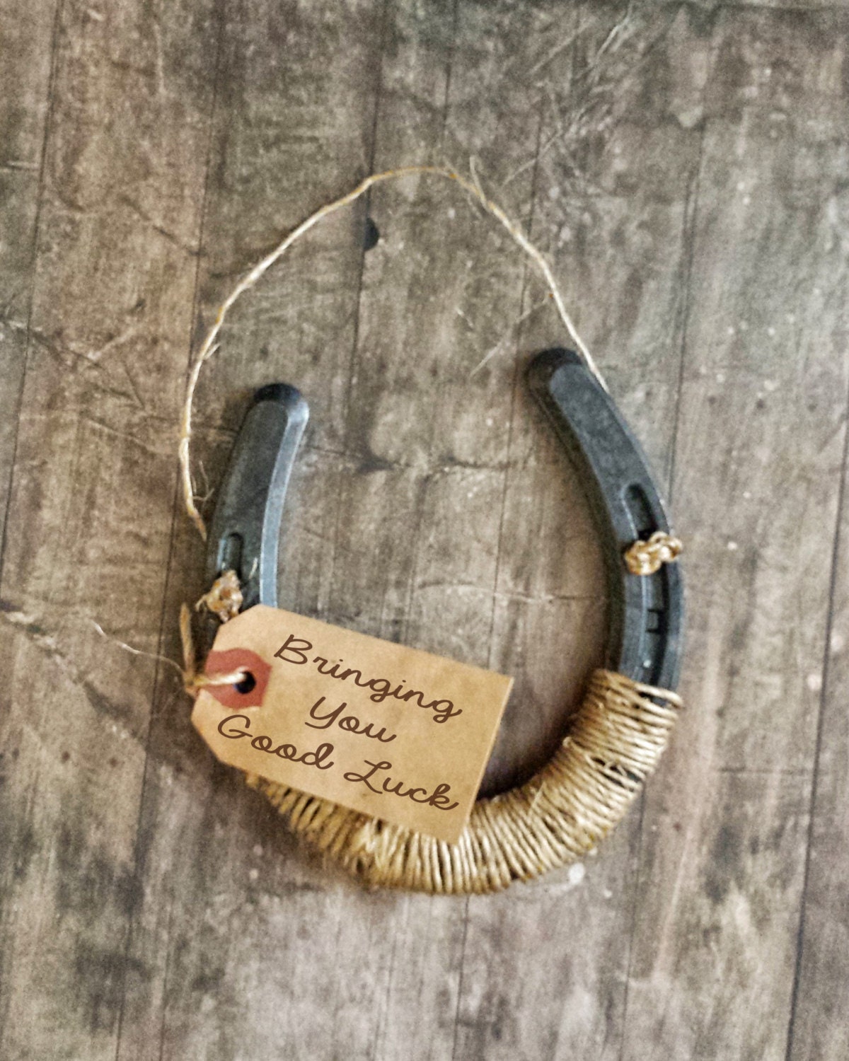 Western Good Luck Horseshoe Sign Country Decor Wedding Gift