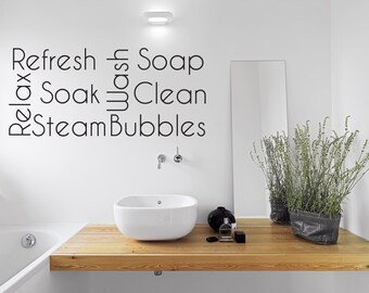 Bathroom Wall Decals bathroom wall decal | etsy Bathroom Wall Decals bathroom wall decal | etsy