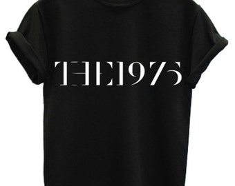 the 1975 black t shirt swag facedown rock band music indie men women ...