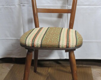 SALE-15%, wooden chair, rustic, rustic upholstery 1930