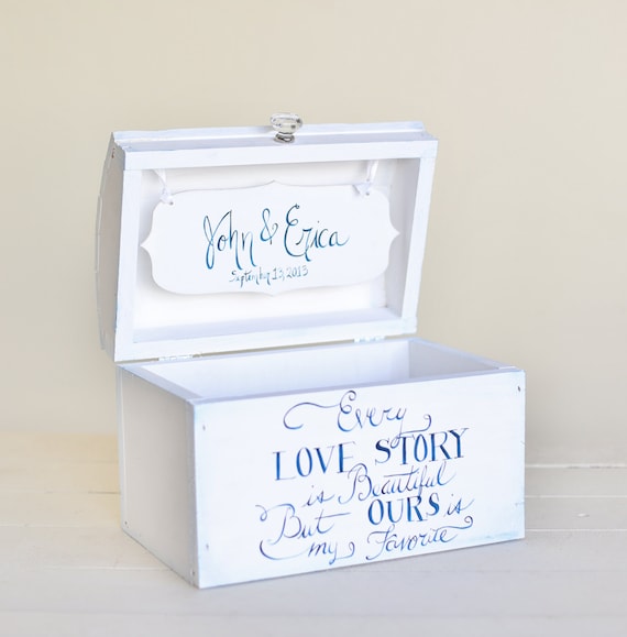 Personalized Wedding Card Box Bridal Shower Keepsake Box Gift (Item Number MMHDSR10002) by braggingbags