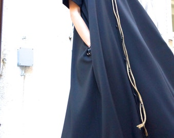 NEW Maxi Dress / Black Kaftan / Extravagant Long Dress / Party Dress / Daywear Dress by AAKASHA A03137