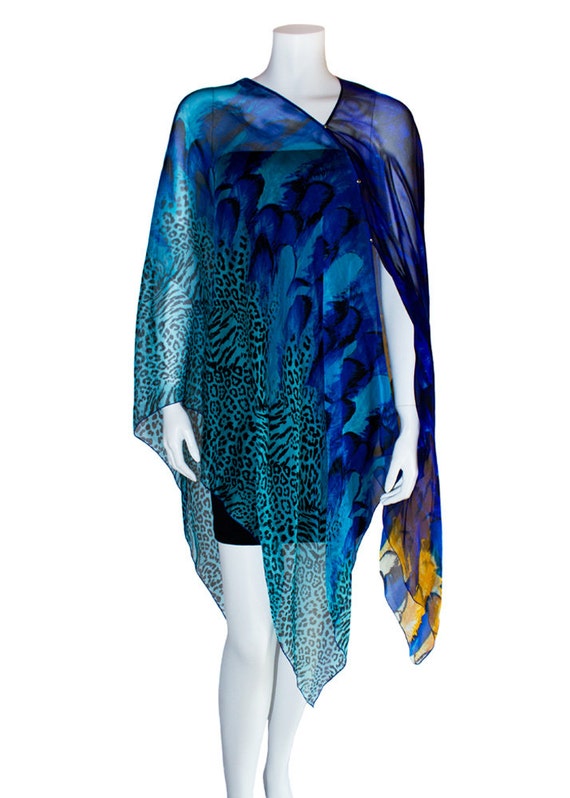 Vibrant womens silk coverup from Australia. Wear it 10