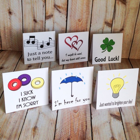 Just Because Mini Love Note Cards, Notecards, Handmade, Assorted Set Il_570xn