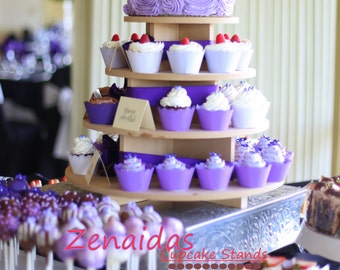 Cupcake Stand 4 Tier Round Cake Stand MDF Wood Cupcake Tower Display Stand Birthday Stand Wedding Stand DIY Project
