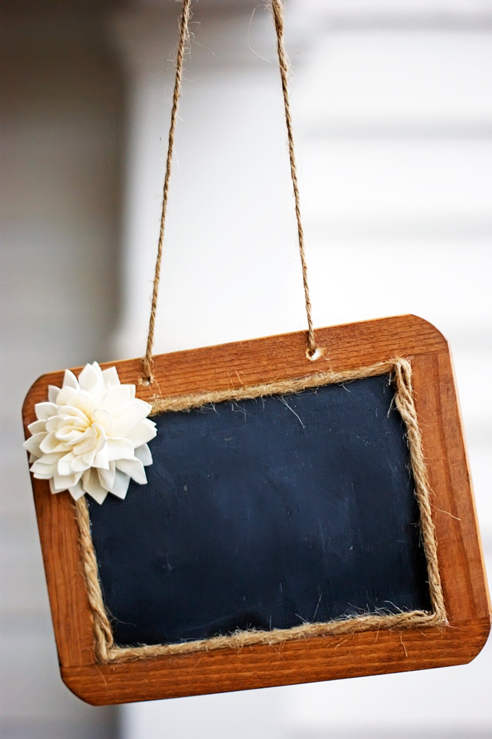 Hanging Rustic Chalkboard Sign 4x6 Size by CountryBarnBabe