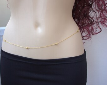 Dizayn Gold Plated Body Chain , Belly Chain,Bikini Chain,Beach Jewelry